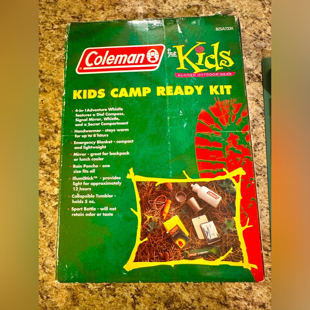 NIB KIDS CAMP READY KIT 4 In 1 Whistle Hand Warmers IllumiStick & Much More